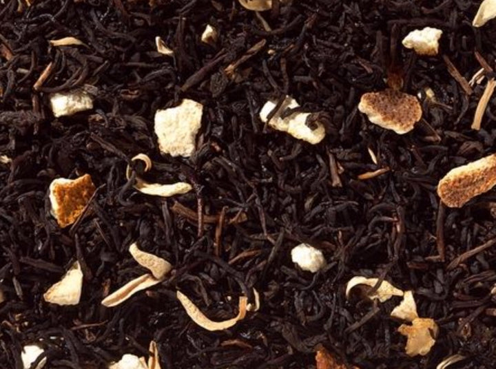 Decaffeinated black tea with orange