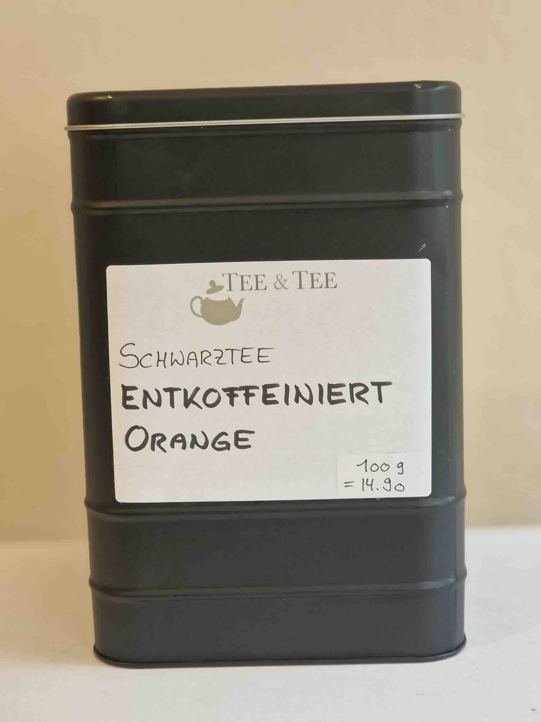 Decaffeinated black tea with orange